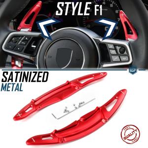 Steering Wheel Paddle Shift for PORSCHE Macan 13> | Red Paddle Shifters