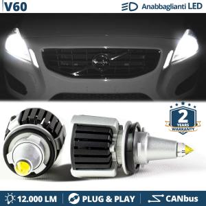 H7 LED Kit for Volvo V60 Low Beam | Led Bulbs Ice White CANbus 55W | 6500K 12000LM