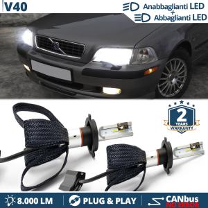 Lampade LED H4 per Volvo V40 1 94-05 Anabbaglianti + Abbaglianti CANbus | 6500K Bianco Ghiaccio