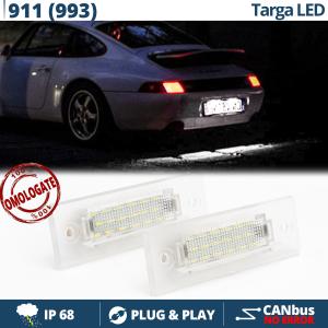 2 LED License Plate Lights for PORSCHE 911 (993) 93-97 | CANbus, Plug & Play | 6.500K White Ice