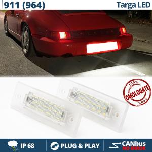 2 LED Kennzeichenbeleuchtung für PORSCHE 911 (964) 88-94 | Canbus, Plug & Play | 6.500K Weißes Eis