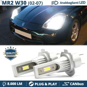 LED Low Beam for Toyota MR2 W30 Facelift (02-07) | CANbus Led Bulbs White Ice 6500K 8000LM | Plug & Play