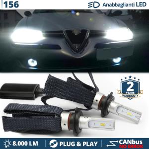 Kit Luci LED per Alfa Romeo 156 Anabbaglianti H7 CANbus | Bianco Puro 6500K 8000LM