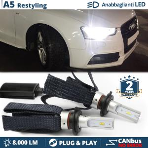 Kit LED H7 para Audi A5 8T3 Facelift Luces de Cruce CANbus | 6500K Blanco Frío 8000LM