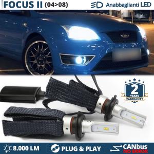 H7 LED Kit for Ford Focus mk2 Low Beam CANbus Bulbs | 6500K Cool White 8000LM