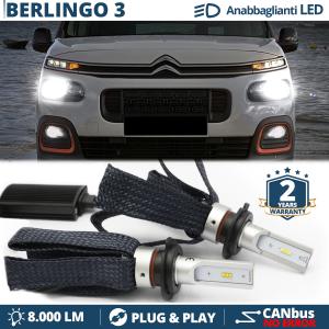 H7 LED Kit für Citroen Berlingo 3 Abblendlicht CANbus Birnen | 6500K Weißes Eis 8000LM