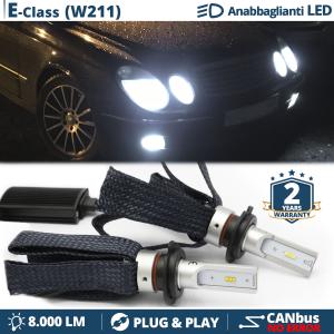 H7 LED Kit für Mercedes E Klasse W211 Abblendlicht CANbus Birnen | 6500K Weißes Eis 8000LM