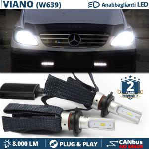 Kit Full LED H7 per Mercedes VIANO VITO W639 Anabbaglianti CANbus | Bianco Potente 6500K 8000LM