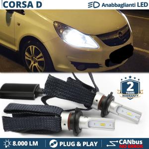 H7 LED Kit for Opel CORSA D Pre-Facelift Low Beam CANbus Bulbs | 6500K Cool White 8000LM