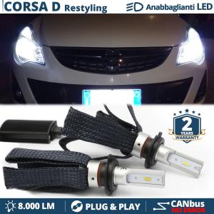 H7 LED Kit for Opel CORSA D Facelift Low Beam CANbus Bulbs | 6500K Cool White 8000LM