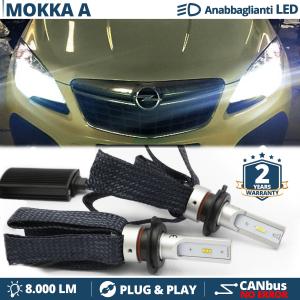 H7 LED Kit für Opel Mokka A Abblendlicht CANbus Birnen | 6500K Weißes Eis 8000LM