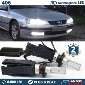 Kit Luci LED per Peugeot 406 Anabbaglianti H7 CANbus | Bianco Puro 6500K 8000LM