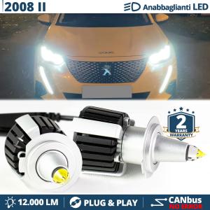 H7 LED Kit für Peugeot 2008 2 Abblendlicht | LED Birnen CANBUS Weiß Eis | 6500K 12000LM
