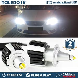 H7 LED Bulbs for Seat TOLEDO 4 KG Low Beam | REAL CANbus 55W | Ice White 6500K 12000LM