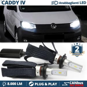 H7 LED Kit für Vw CADDY 4 Abblendlicht CANbus Birnen | 6500K Weißes Eis 8000LM