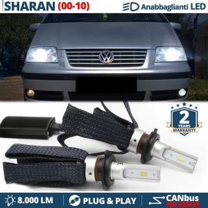 Kit LED H7 pour VW SHARAN 7M Phase 2 Feux de Croisement CANbus | 6500K Blanc Pur 8000LM