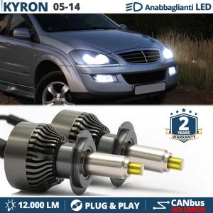 Lampade LED H7 per Ssangyong KYRON Luci Bianche Anabbaglianti CANbus | 6500K 12000LM
