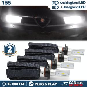 LED ABBLENDLICHT + FERNLICHT für Alfa Romeo 155 (92-98) | Weißlicht Konvertierung 6500K, CANbus 