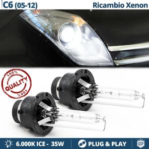 2x D2S Xenon Replacement Bulbs for CITROEN C6 HID 6.000K White Ice 35W 