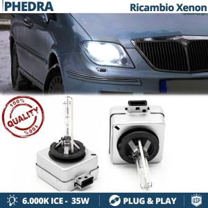 2x D1S Xenon Replacement Bulbs for LANCIA PHEDRA HID 6.000K White Ice 35W 