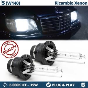 2x D2S Xenon Replacement Bulbs for MERCEDES S CLASS (W140) HID 6.000K White Ice 35W 