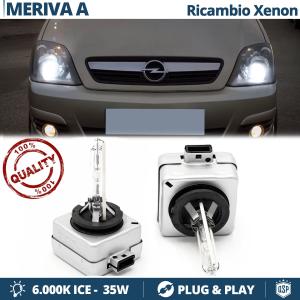 2x D1S Xenon Replacement Bulbs for OPEL MERIVA A HID 6.000K White Ice 35W 