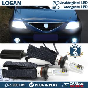 H4 LED Bulbs for Dacia LOGAN 1 Low + High Beam | 6500K 8000LM CANbus Error FREE
