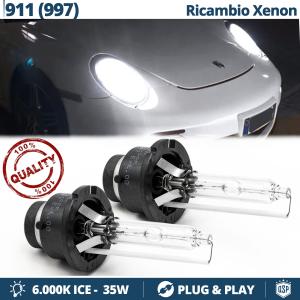Coppia Lampadine di Ricambio Bi-Xenon D2S per PORSCHE 911 (997) Luci Bianco Ghiaccio 6000K 35W