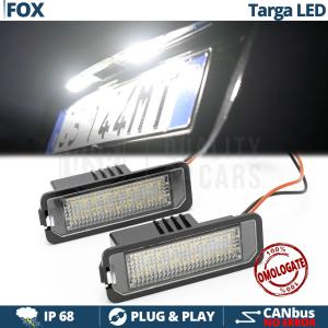 2 Éclairage Plaque Full LED pour VW Fox, Canbus | 18 LED 6.500k Blanc Pure, Installation Facile