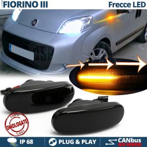 X2 Intermitentes LED para Fiat FIORINO 3 (225) Secuenciales Homologados, Lente Negra, CANBUS No Error