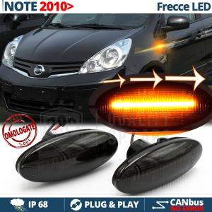 LED Side Markers for Nissan Note E11 Sequential Dynamic, Black Smoke Lens, E-Approved, Canbus No Error