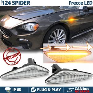 LED Side Markers for Fiat 124 Spider Sequential Dynamic  E-Approved, Canbus No Error