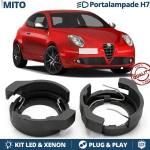 2 Adapters Bulbs Holder for LED KIT H7 Installation for ALFA ROMEO MITO (2008-2018) 
