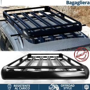 Car Roof Rack Basket Tray for Fiat Palio, Stilo, Croma 194 | Luggage CARRIER in Black Aluminum