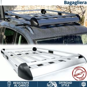 Car Roof Rack Basket Tray for Skoda Fabia, Octavia SW | Travel Luggage CARRIER in Silver Aluminum
