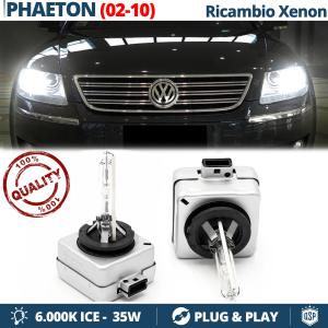 2x D1S Xenon Replacement Bulbs for VOLKSWAGEN PHAETON 02-10 HID 6.000K White Ice 35W 