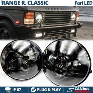 2 Full LED 7" Inches Headlights 6500K for RANGE ROVER CLASSIC 6500K Ice White | Parking Lights + Low + High Beam