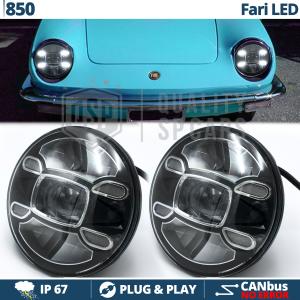 2 Full LED 7" Inches Headlights for FIAT 850 6500K Ice White | Parking Lights + Low + High Beam