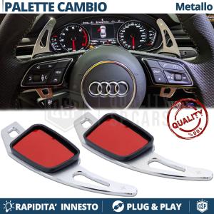 Steering Wheel Paddle Shift for AUDI Q8 | Silver Steel Paddles Extensions