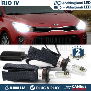 Kit LED H4 para KIA RIO 4 Luces de Cruce + Carretera | 6500K 8000LM CANbus