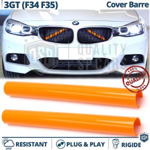 Barras Soporte Rejilla Naranja para BMW Serie 3 GT F34 F35 | Tiras Rigidas Protección Radiador