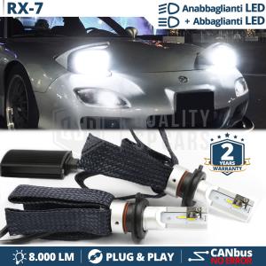 H4 LED Kit für MAZDA RX-7 Abblendlicht + Fernlicht | 6500K Weiss Eis 8000LM CANbus