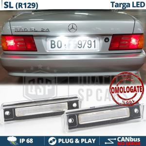 Luci Targa LED Per Mercedes SL R129 | Placchette Led CANbus, Luce Bianca POTENTE 6500K