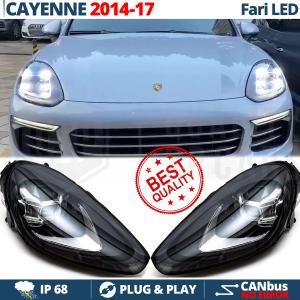 FARI LED Per Porsche Cayenne 2 2014 -17 OMOLOGATI | TRASFORMAZIONE Luci in Nuovo Modello 2018