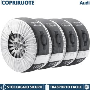Borse Copri Ruote Audi Q7 ORIGINALI con Logo, Porta Pneumatici 14"-20" | Stoccaggio Gomme in Garage