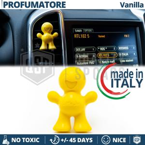 PROFUMATORE Auto Little Joe® GIALLO Omino, Applicabile su Bocchette Aria Seat | VANIGLIA 45gg