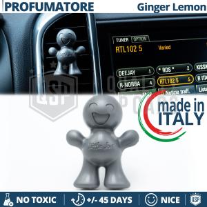 CAR FRESHENER Little Joe® SILVER, Perfume Applicable on Nissan Air Vents  | GINGER LEMON 45 Days