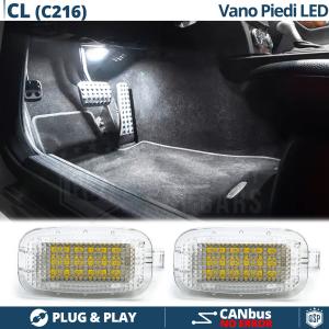 2 LED Fußraum Beleuchtung für MERCEDES CL C216 | Led Innenbeleuchtung Weißes Eis | CANbus