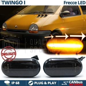 LED Side Markers for Renault TWINGO 1 Sequential Dynamic  Black Smoke Lens, E-Approved, Canbus No Error