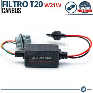 1 CANbus RESISTOR T20 W21W for Led Bulbs | Warning ERROR FREE Canceller Anti-Flicker Decoder